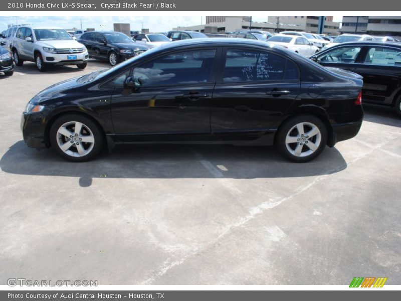Crystal Black Pearl / Black 2010 Honda Civic LX-S Sedan