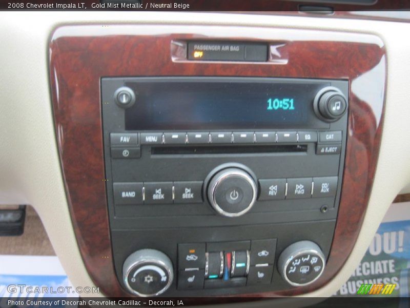 Gold Mist Metallic / Neutral Beige 2008 Chevrolet Impala LT