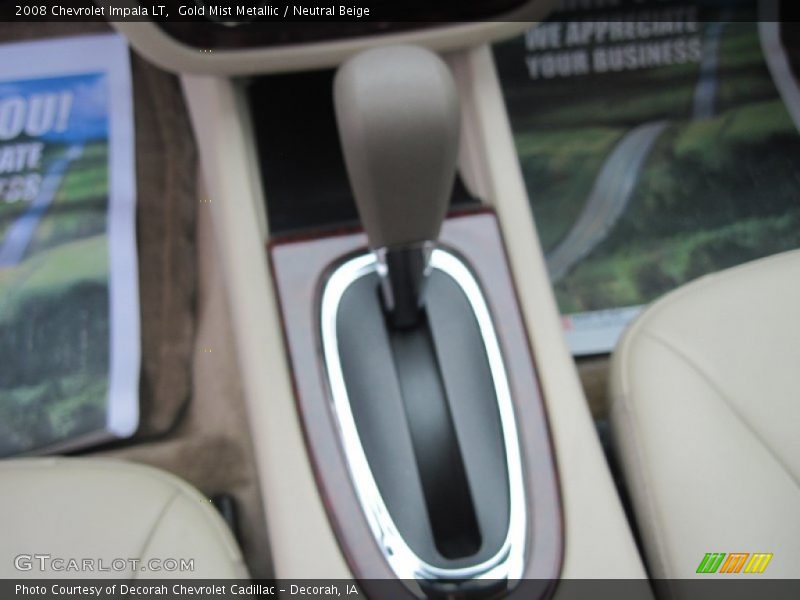 Gold Mist Metallic / Neutral Beige 2008 Chevrolet Impala LT
