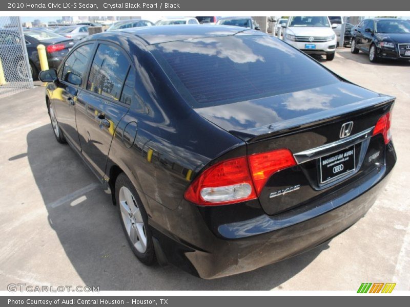 Crystal Black Pearl / Black 2010 Honda Civic LX-S Sedan
