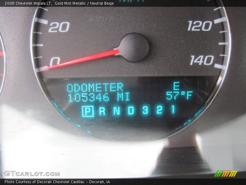 Gold Mist Metallic / Neutral Beige 2008 Chevrolet Impala LT