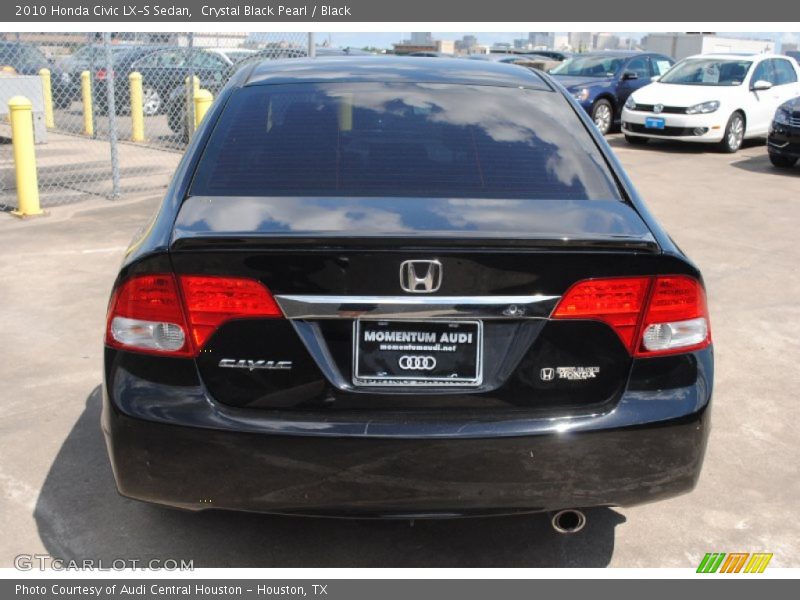 Crystal Black Pearl / Black 2010 Honda Civic LX-S Sedan