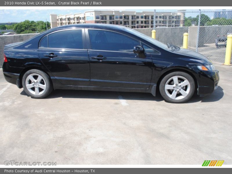 Crystal Black Pearl / Black 2010 Honda Civic LX-S Sedan