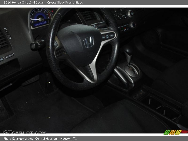 Crystal Black Pearl / Black 2010 Honda Civic LX-S Sedan
