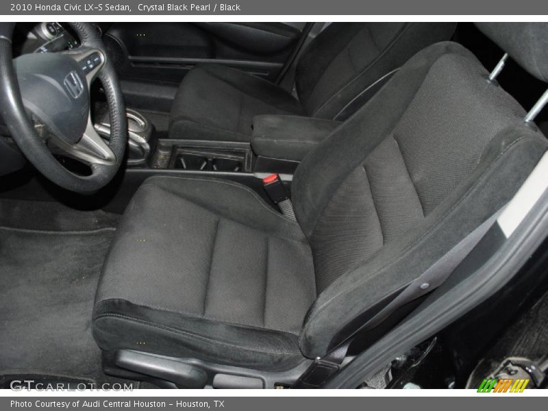 Crystal Black Pearl / Black 2010 Honda Civic LX-S Sedan