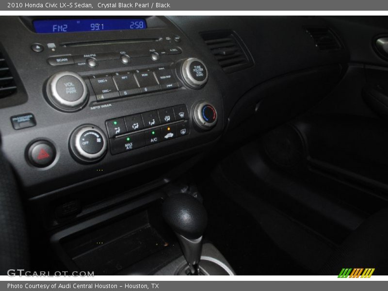 Crystal Black Pearl / Black 2010 Honda Civic LX-S Sedan