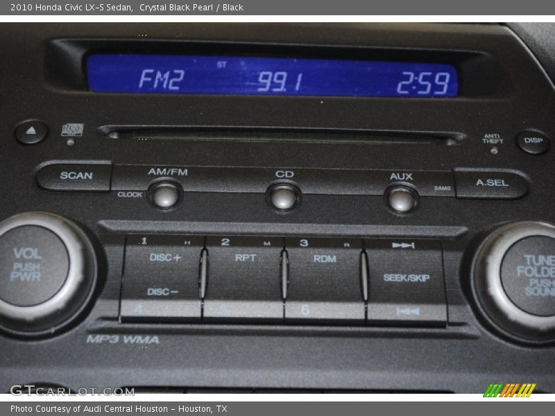 Crystal Black Pearl / Black 2010 Honda Civic LX-S Sedan