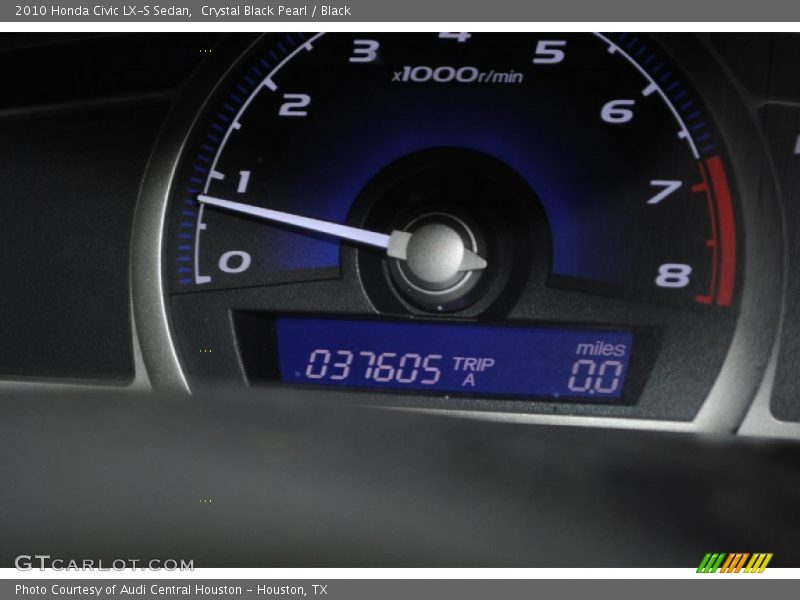 Crystal Black Pearl / Black 2010 Honda Civic LX-S Sedan