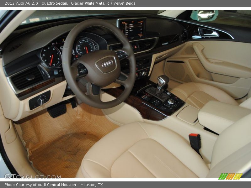 Glacier White Metallic / Velvet Beige 2013 Audi A6 2.0T quattro Sedan