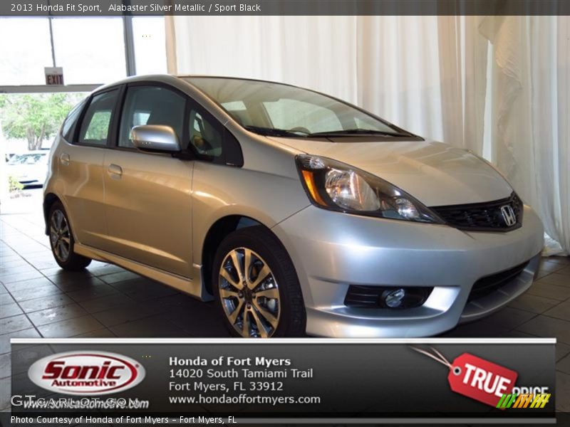 Alabaster Silver Metallic / Sport Black 2013 Honda Fit Sport