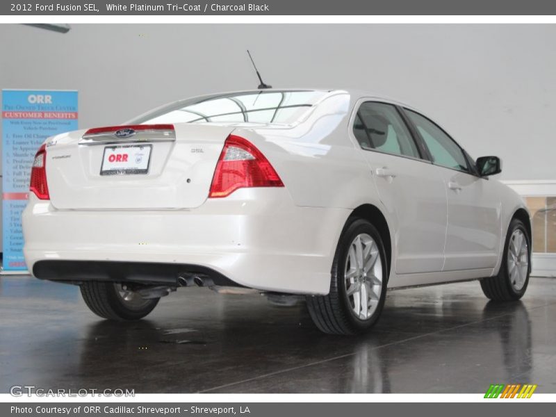 White Platinum Tri-Coat / Charcoal Black 2012 Ford Fusion SEL