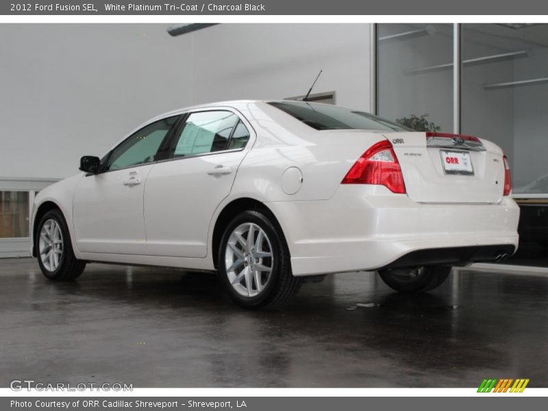 White Platinum Tri-Coat / Charcoal Black 2012 Ford Fusion SEL