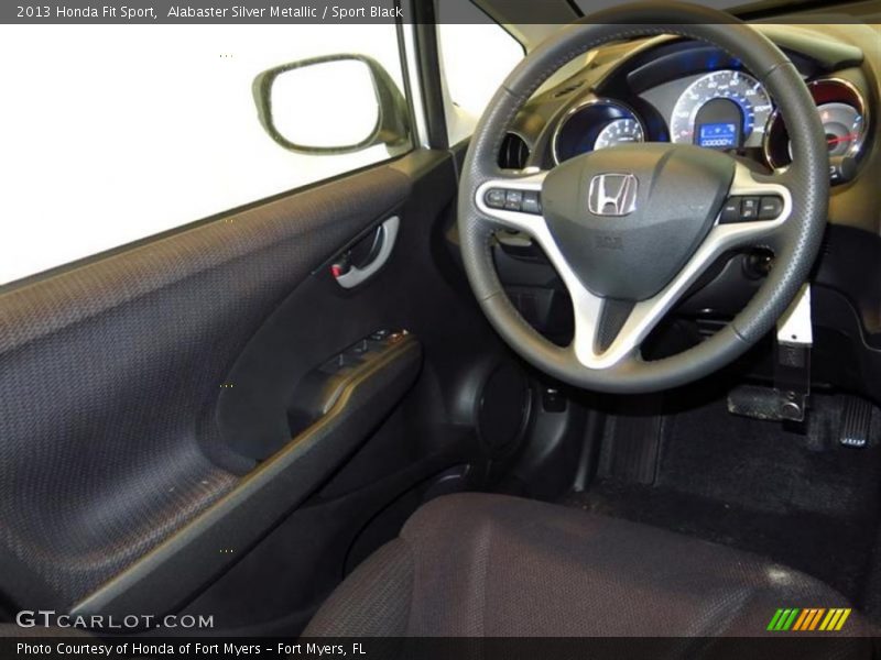 Alabaster Silver Metallic / Sport Black 2013 Honda Fit Sport