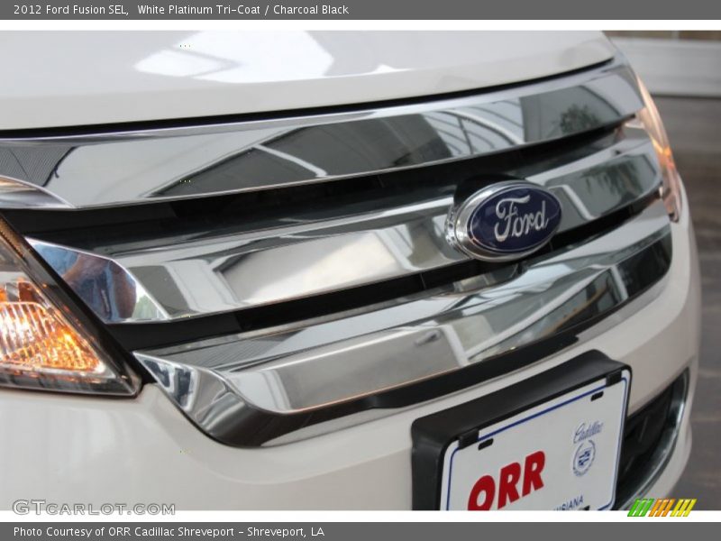 White Platinum Tri-Coat / Charcoal Black 2012 Ford Fusion SEL