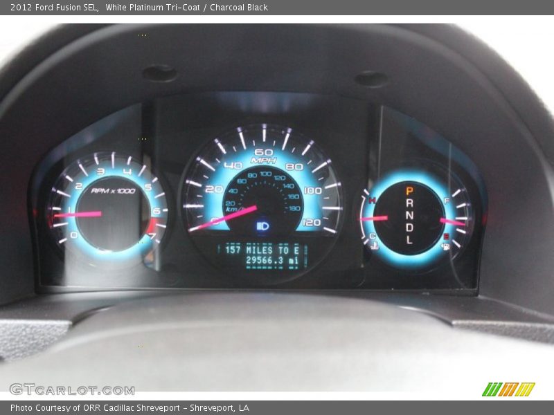 White Platinum Tri-Coat / Charcoal Black 2012 Ford Fusion SEL