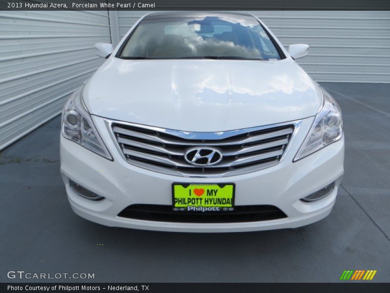 Porcelain White Pearl / Camel 2013 Hyundai Azera