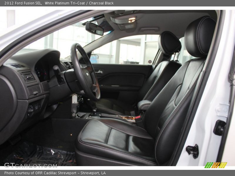 White Platinum Tri-Coat / Charcoal Black 2012 Ford Fusion SEL