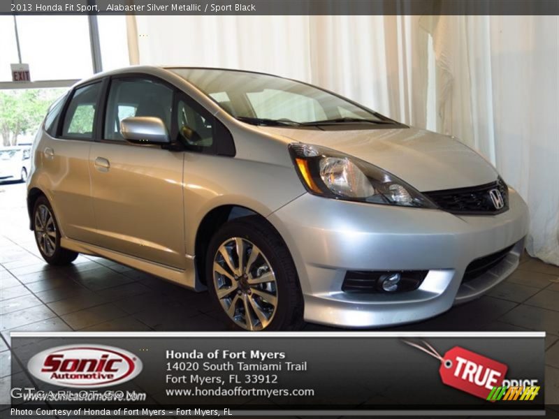 Alabaster Silver Metallic / Sport Black 2013 Honda Fit Sport