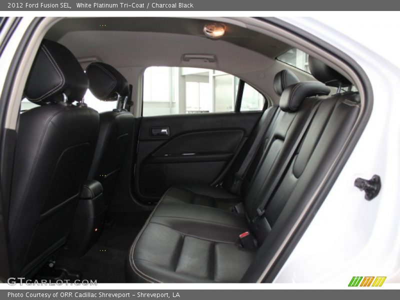 White Platinum Tri-Coat / Charcoal Black 2012 Ford Fusion SEL