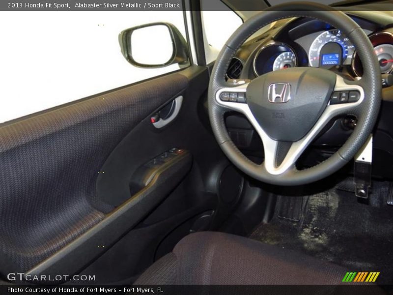 Alabaster Silver Metallic / Sport Black 2013 Honda Fit Sport