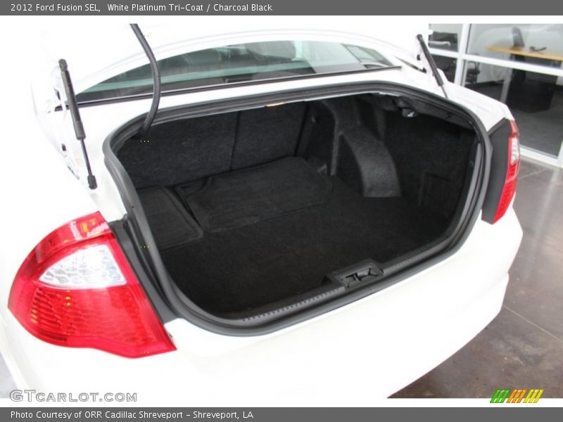 White Platinum Tri-Coat / Charcoal Black 2012 Ford Fusion SEL