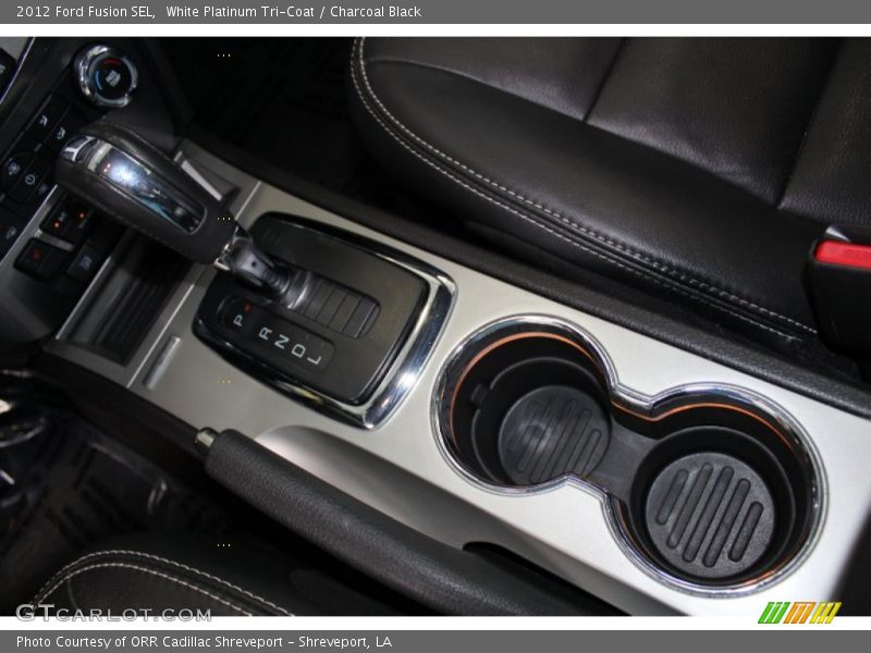 White Platinum Tri-Coat / Charcoal Black 2012 Ford Fusion SEL