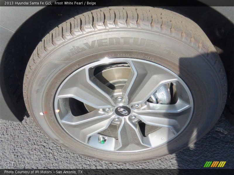 Frost White Pearl / Beige 2013 Hyundai Santa Fe GLS