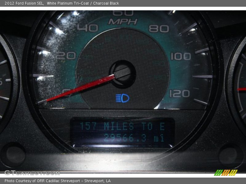 White Platinum Tri-Coat / Charcoal Black 2012 Ford Fusion SEL