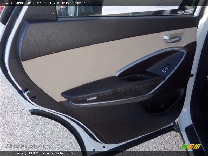 Frost White Pearl / Beige 2013 Hyundai Santa Fe GLS