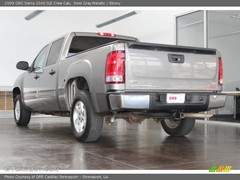 Steel Gray Metallic / Ebony 2009 GMC Sierra 1500 SLE Crew Cab