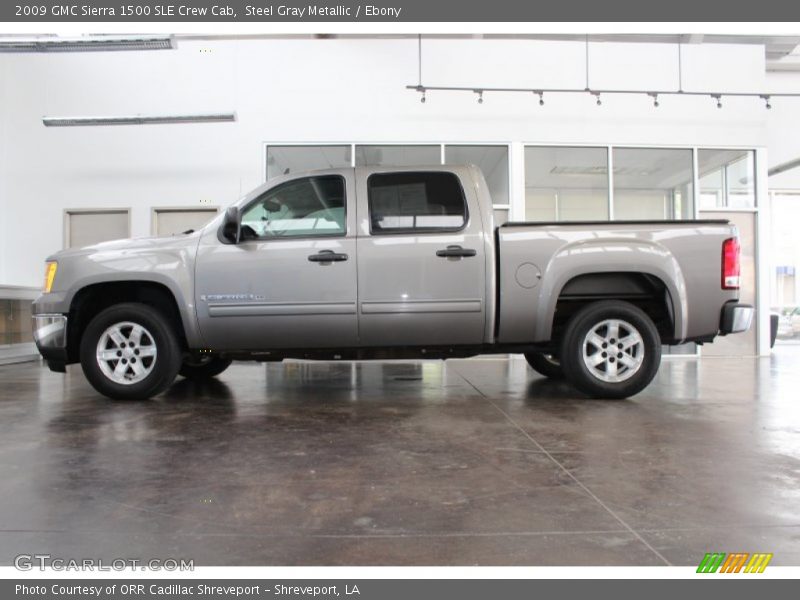 Steel Gray Metallic / Ebony 2009 GMC Sierra 1500 SLE Crew Cab
