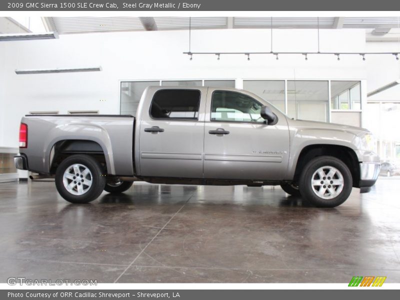 Steel Gray Metallic / Ebony 2009 GMC Sierra 1500 SLE Crew Cab