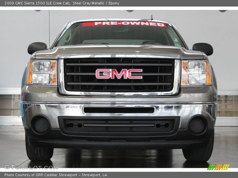 Steel Gray Metallic / Ebony 2009 GMC Sierra 1500 SLE Crew Cab