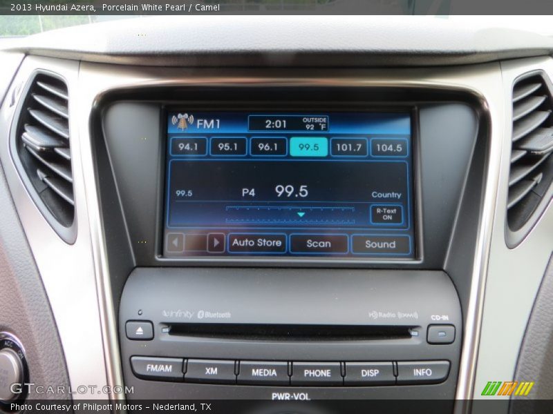 Porcelain White Pearl / Camel 2013 Hyundai Azera
