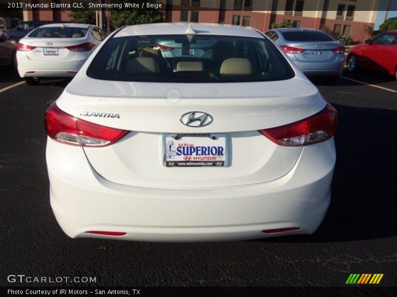 Shimmering White / Beige 2013 Hyundai Elantra GLS