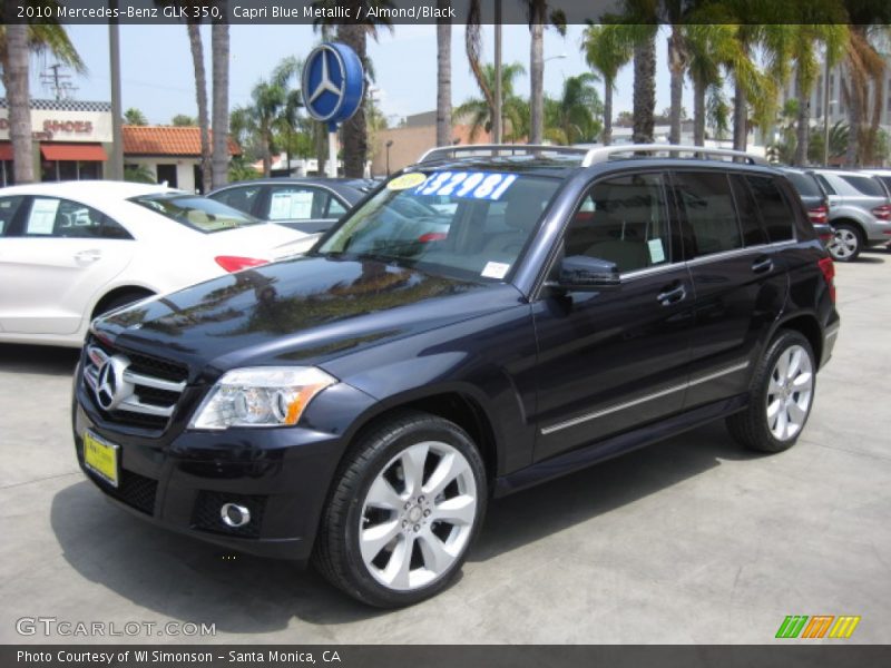 Capri Blue Metallic / Almond/Black 2010 Mercedes-Benz GLK 350