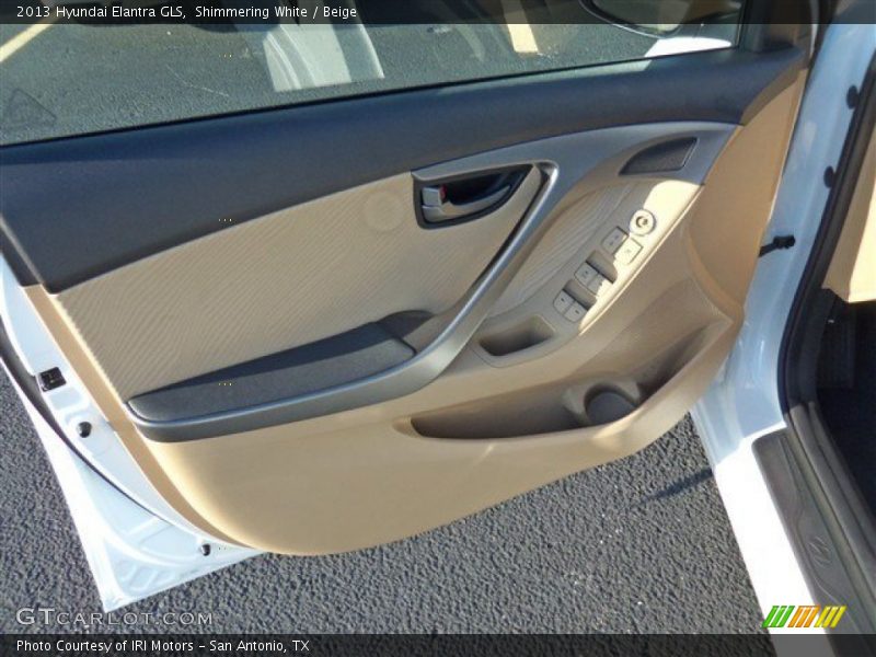 Shimmering White / Beige 2013 Hyundai Elantra GLS