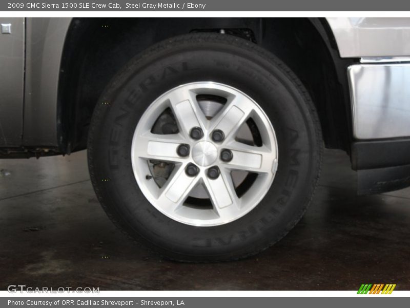 Steel Gray Metallic / Ebony 2009 GMC Sierra 1500 SLE Crew Cab