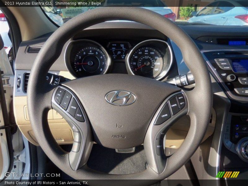Shimmering White / Beige 2013 Hyundai Elantra GLS
