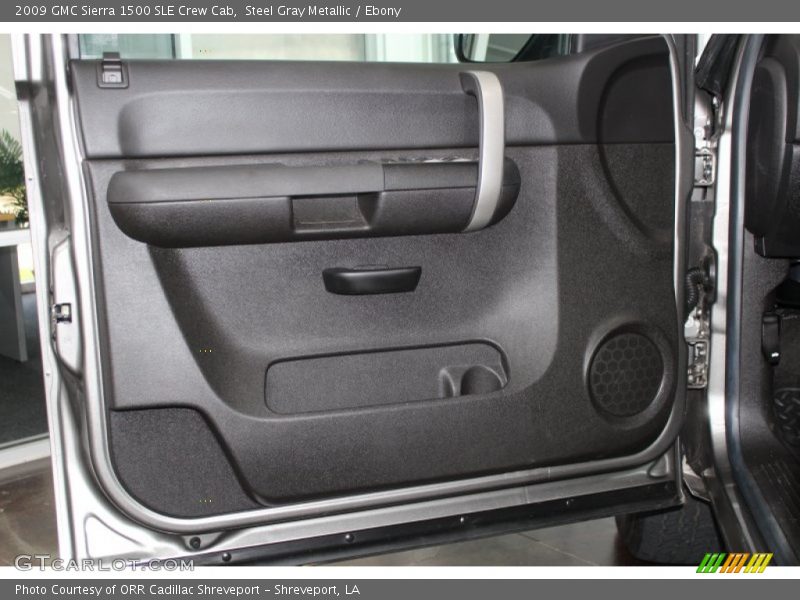 Steel Gray Metallic / Ebony 2009 GMC Sierra 1500 SLE Crew Cab
