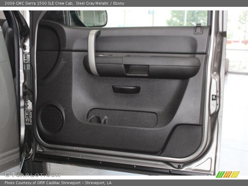 Steel Gray Metallic / Ebony 2009 GMC Sierra 1500 SLE Crew Cab