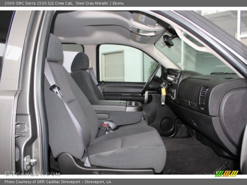 Steel Gray Metallic / Ebony 2009 GMC Sierra 1500 SLE Crew Cab