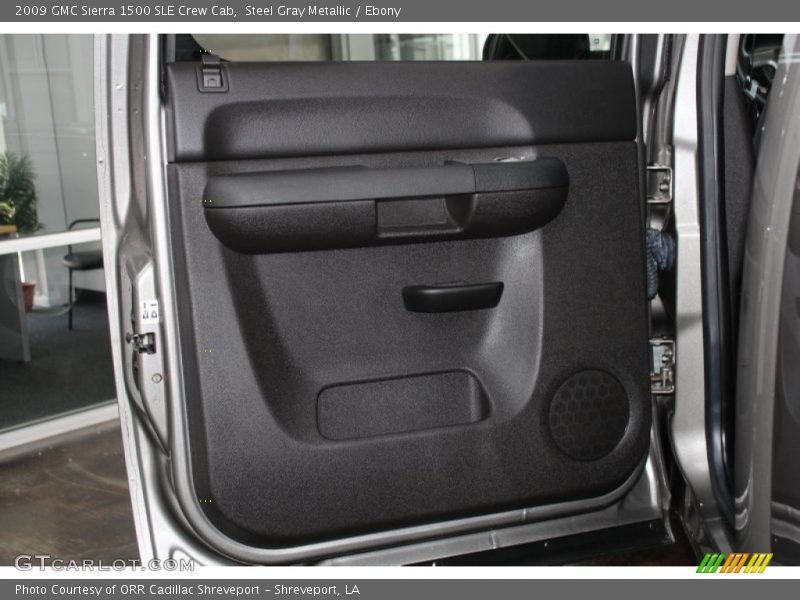 Steel Gray Metallic / Ebony 2009 GMC Sierra 1500 SLE Crew Cab