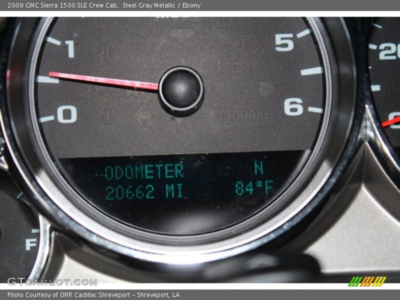 Steel Gray Metallic / Ebony 2009 GMC Sierra 1500 SLE Crew Cab