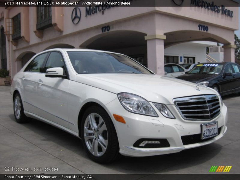 Arctic White / Almond Beige 2010 Mercedes-Benz E 550 4Matic Sedan