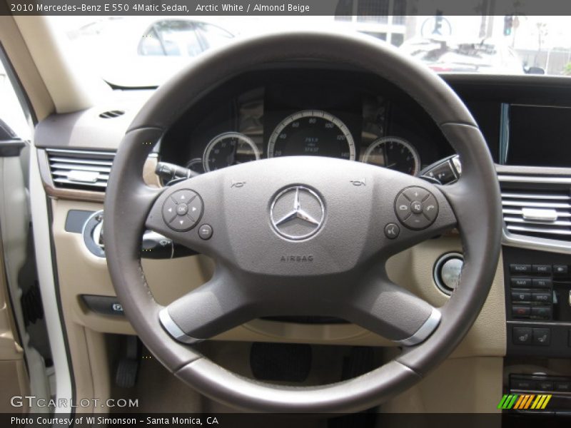 Arctic White / Almond Beige 2010 Mercedes-Benz E 550 4Matic Sedan