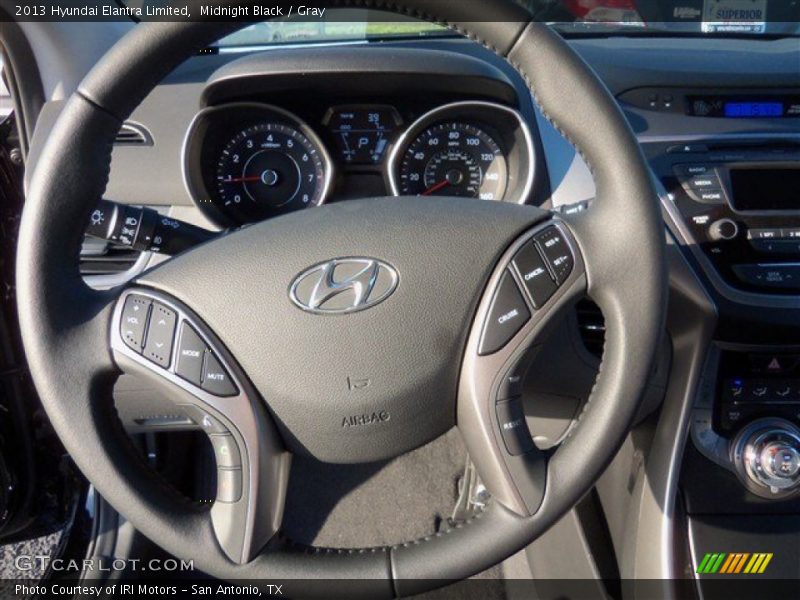 Midnight Black / Gray 2013 Hyundai Elantra Limited