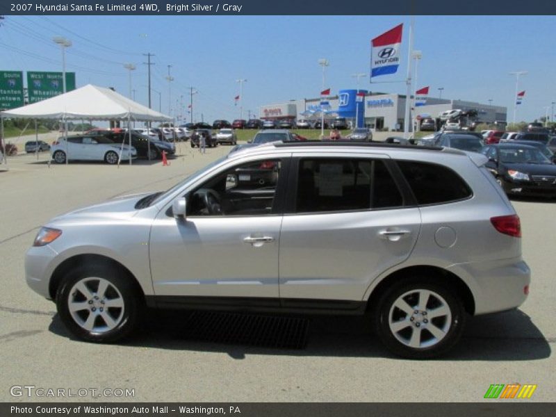 Bright Silver / Gray 2007 Hyundai Santa Fe Limited 4WD