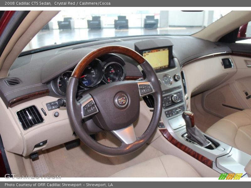 Crystal Red / Cashmere/Cocoa 2008 Cadillac CTS Sedan