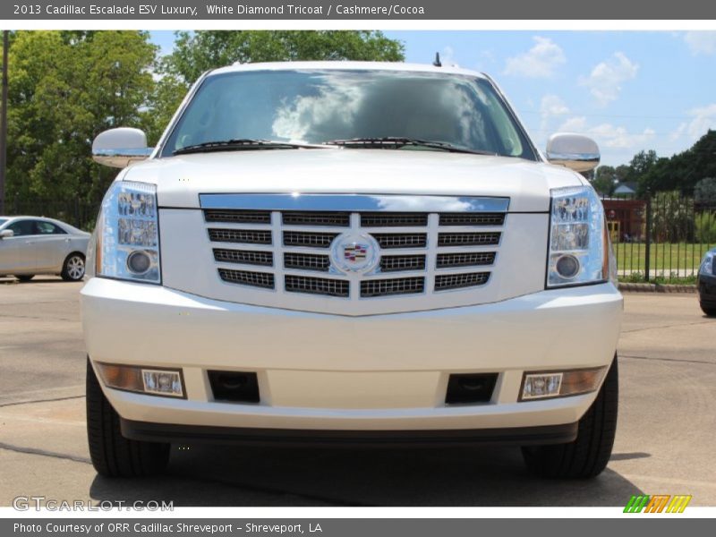 White Diamond Tricoat / Cashmere/Cocoa 2013 Cadillac Escalade ESV Luxury